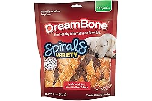 DreamBone Spirals Variety, Rawhide Free Dog Chew Sticks