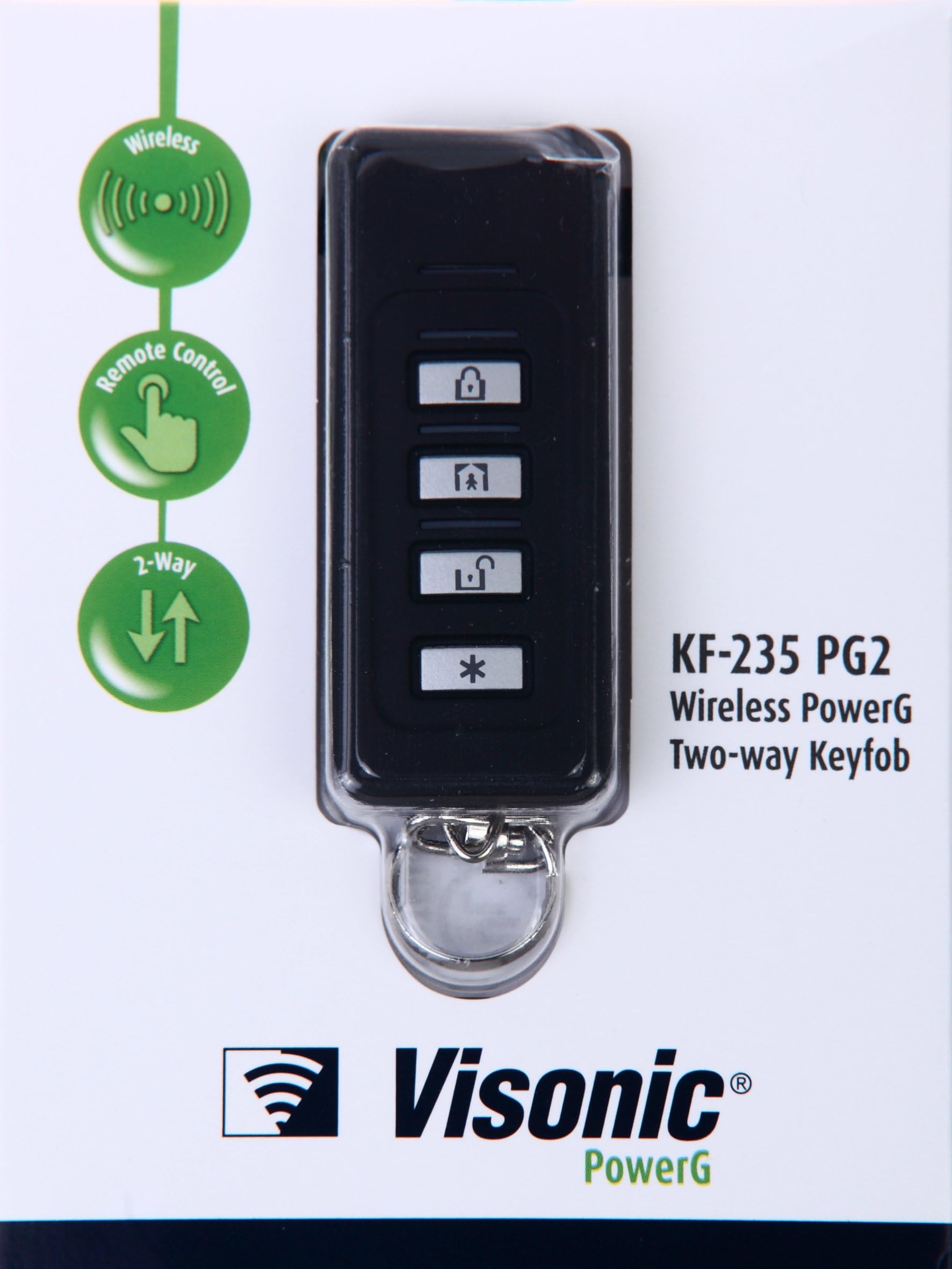 Visonic RWM-CSB-XFX PowerG KF-235 PG2 UK Power Master 4 Button Two-Way Keyfob