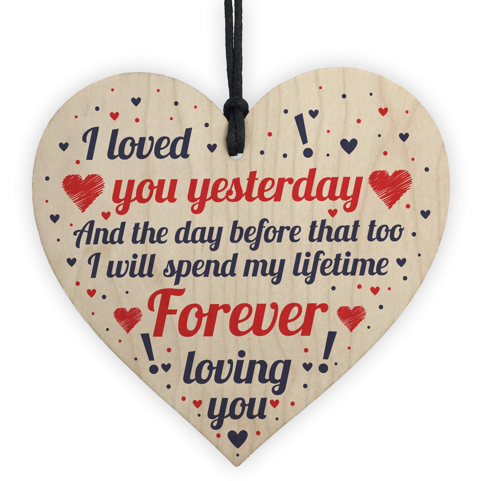 Red Ocean Love You Plaque Anniversary For Boyfriend Valentines For Wife Girlfriend Husband Keepsake Plaque