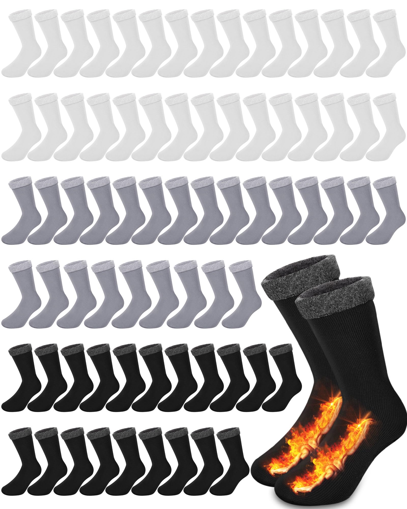 Henoyso 72 Pairs Thermal Socks B
