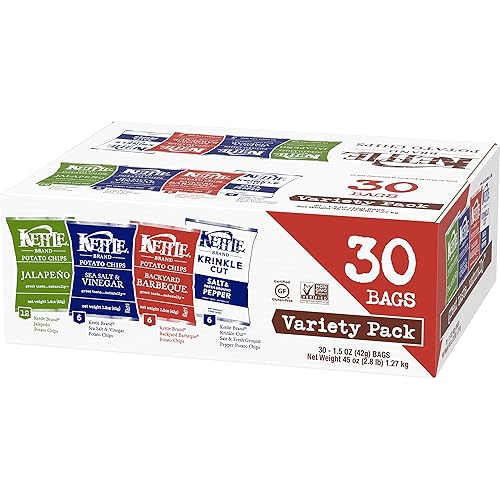 Vista 253 de Kettle Brand Papas fritas, papas fritas con ajo y parmesano, 7.5 onzas (paquete de 12)