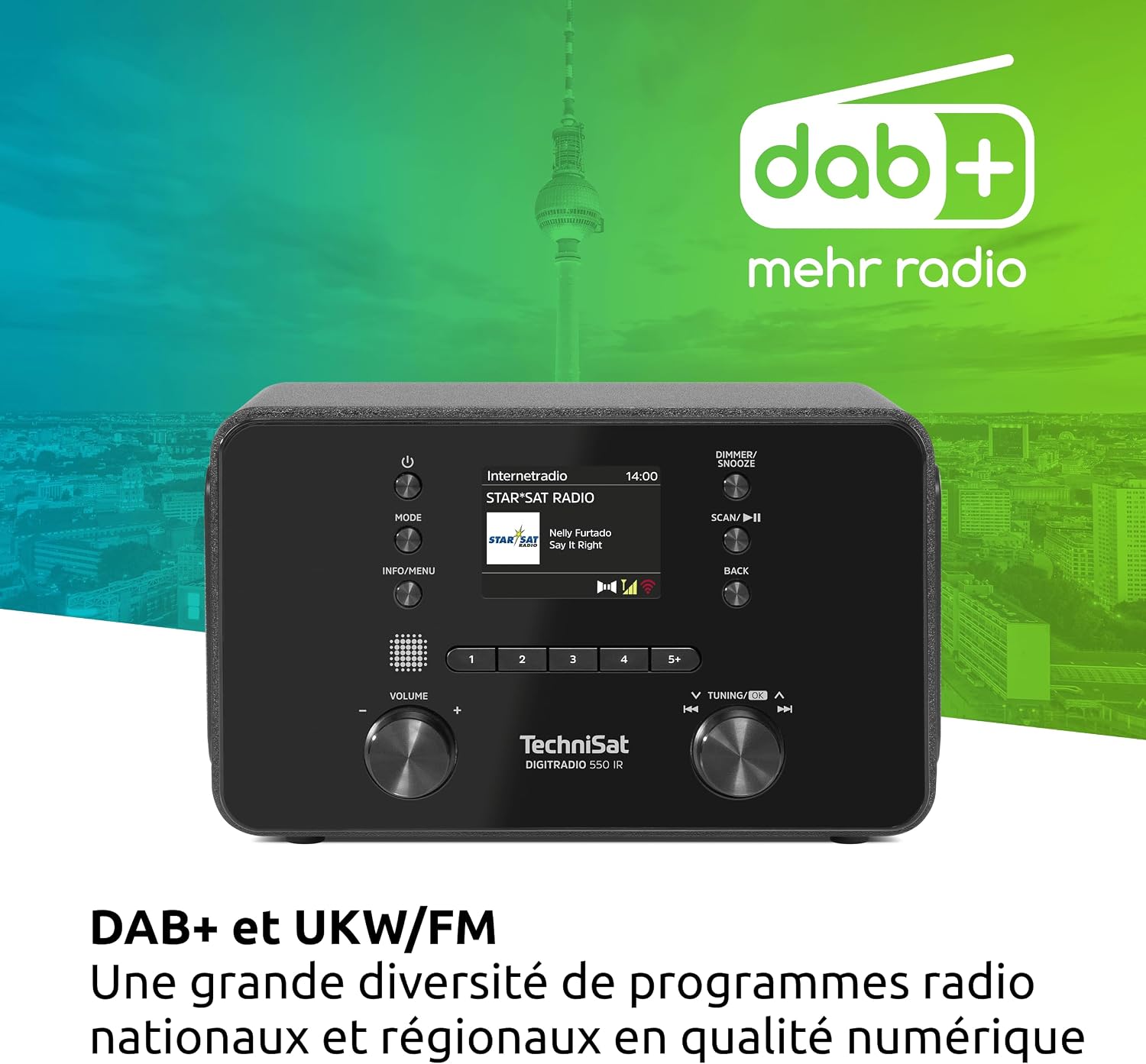 Dab Raido Menu TechniSat DIGITRADIO 550 IR - Stereo Internet Radio (DAB+, FM, Wi-Fi ...