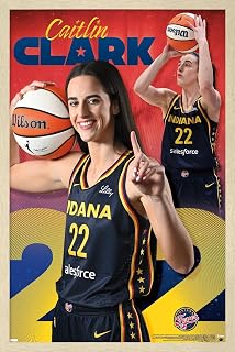 Trends International WNBA Indiana Fever - Caitlin Clark 24 Wall Poster, 22.4L x 14.7W, Blonde Framed Version