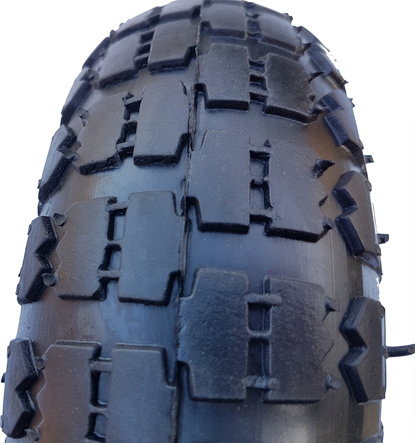 4 x FROSAL Luftrad Bollerwagen Ø 260 mm 4.10/3.50-4 | Ersatzrad Reifen Sackkarre | Achse 16 mm | Rad mit Kugellager | Stahlfelge gelb | Sackkarrenrad