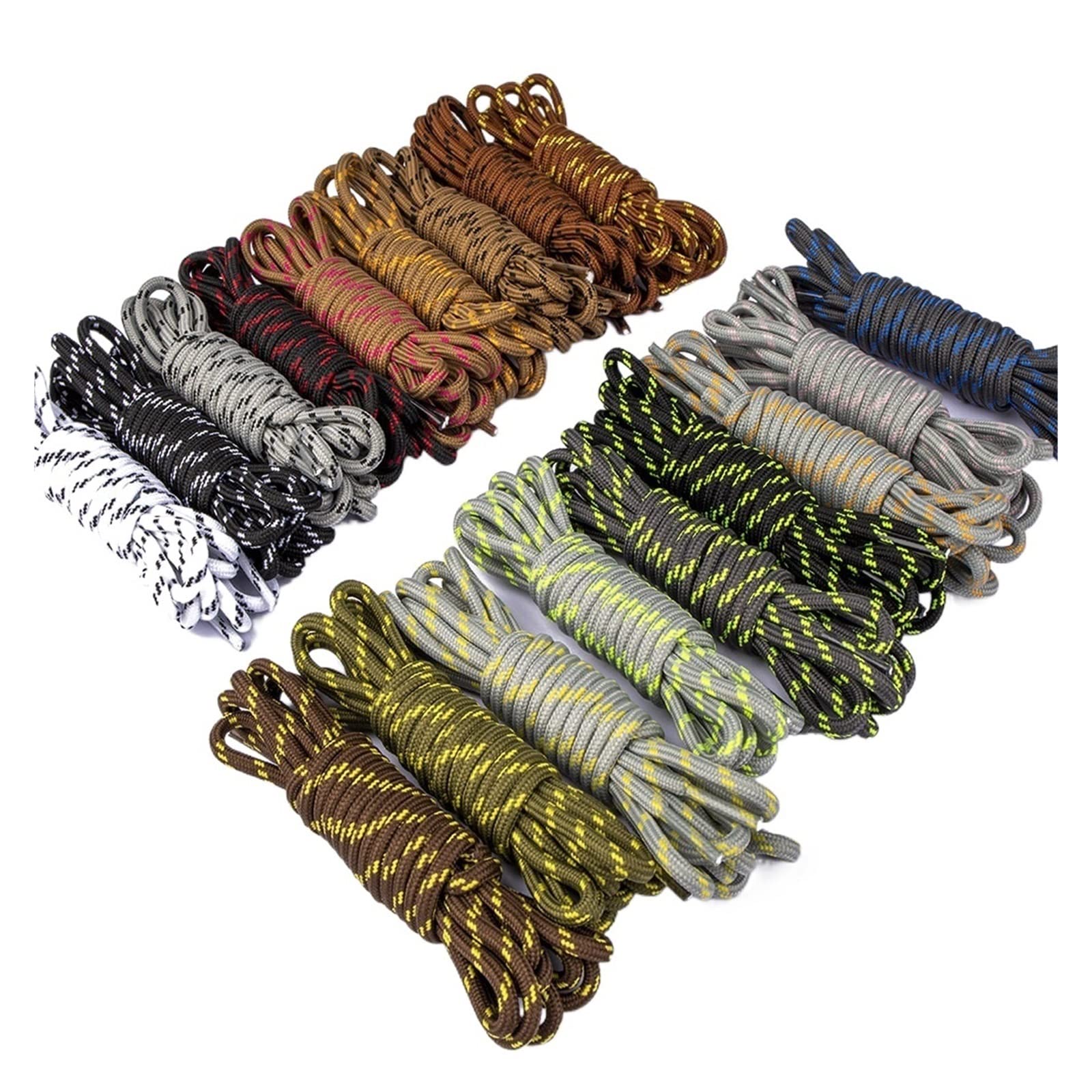 Runde Schnürsenkel mit Blumenpunkten aus massivem Polyester for Sportstiefel, Wanderschuhe