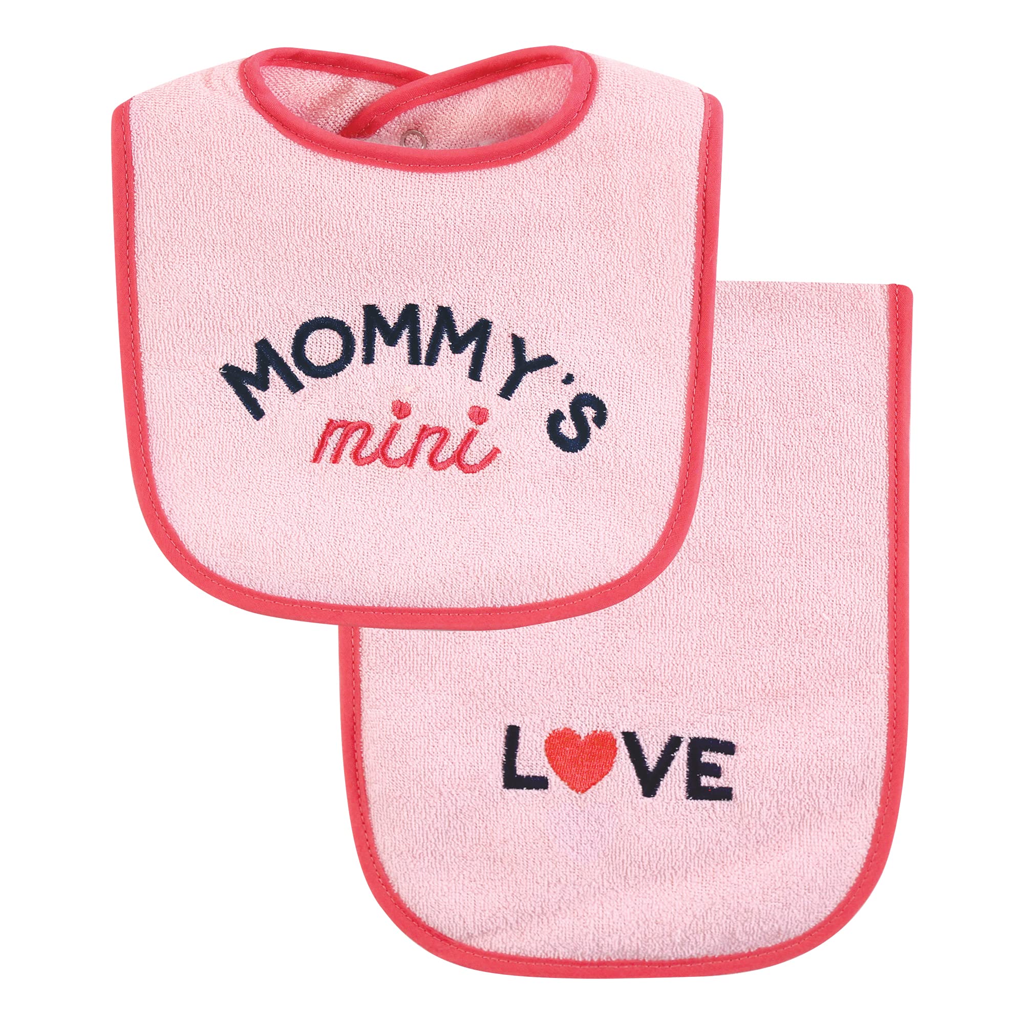 Hudson Baby Uni Baby Baumwolle Frottee Lätzchen und Spucktuch Set, Bold Mom Dad, One Size