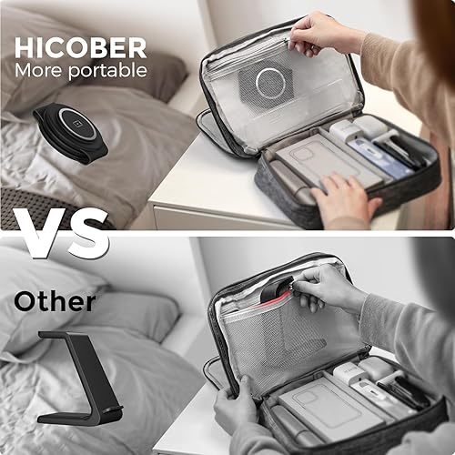 Miniatura 5 de Estación de carga inalámbrica 3 en 1, estación de carga Hicober compatible con MagSafe, almohadilla de carga plegable para múltiples dispositivos