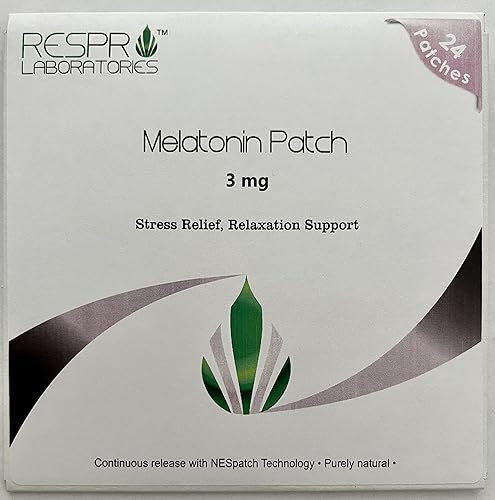 Respro Labs Parche de melatonina natural, 3 mg (por parche) de liberación continua - 24 parches