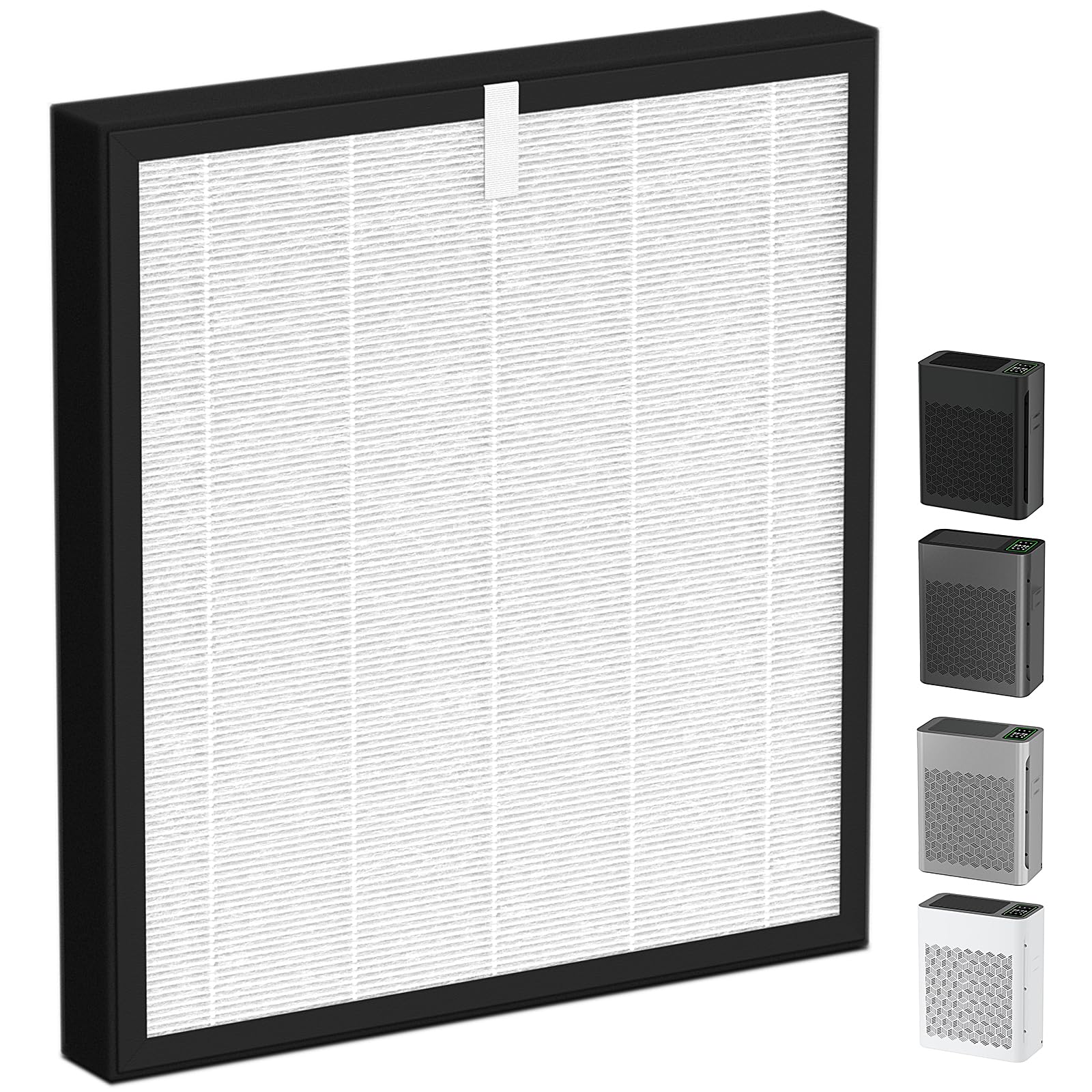 Filtro de repuesto TZ-K2 compatible con purificador de aire ToLife TZ-K2, filtro 3 en 1 de alta eficiencia H13 HEPA TZ-K2, carbón activado y prefiltro, filtro de repuesto TZ-K2-A, paquete de 2 (2)