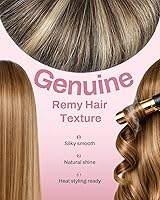 Vista 31 de Moresoo - Extensiones de cabello humano Remy lacio sin costuras con pinzas y trama, de poliuretano, cabeza completa, color castaño claro