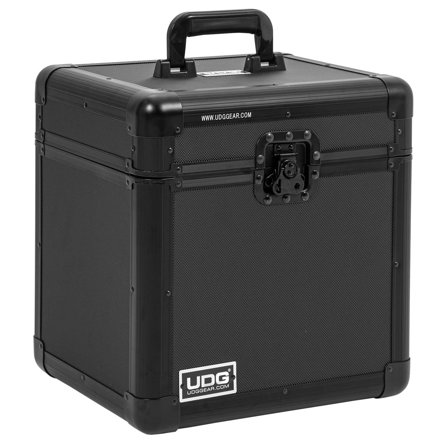 UDG Ultimate Record Case 80 – Leichtes Aluminium-Flightcase für 12"-Vinyl – Schwarz (U93017BL) | Schützen Sie 80 Schallplatten in einem leichten Aluminiumgehäuse; Pick-Foam-Interieur mit sicheren Verschlüssen