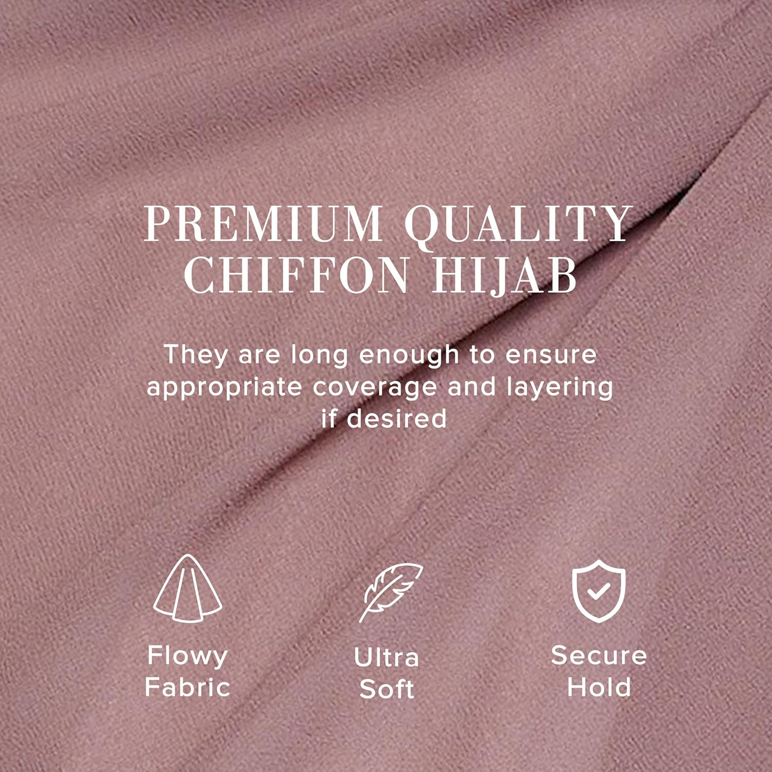 VOILE CHIC Non-Slip Premium Chiffon Hijab Scarf for Women - Lightweight Head Scarf Wrap for Full Coverage and All Day Comfort - Image 6
