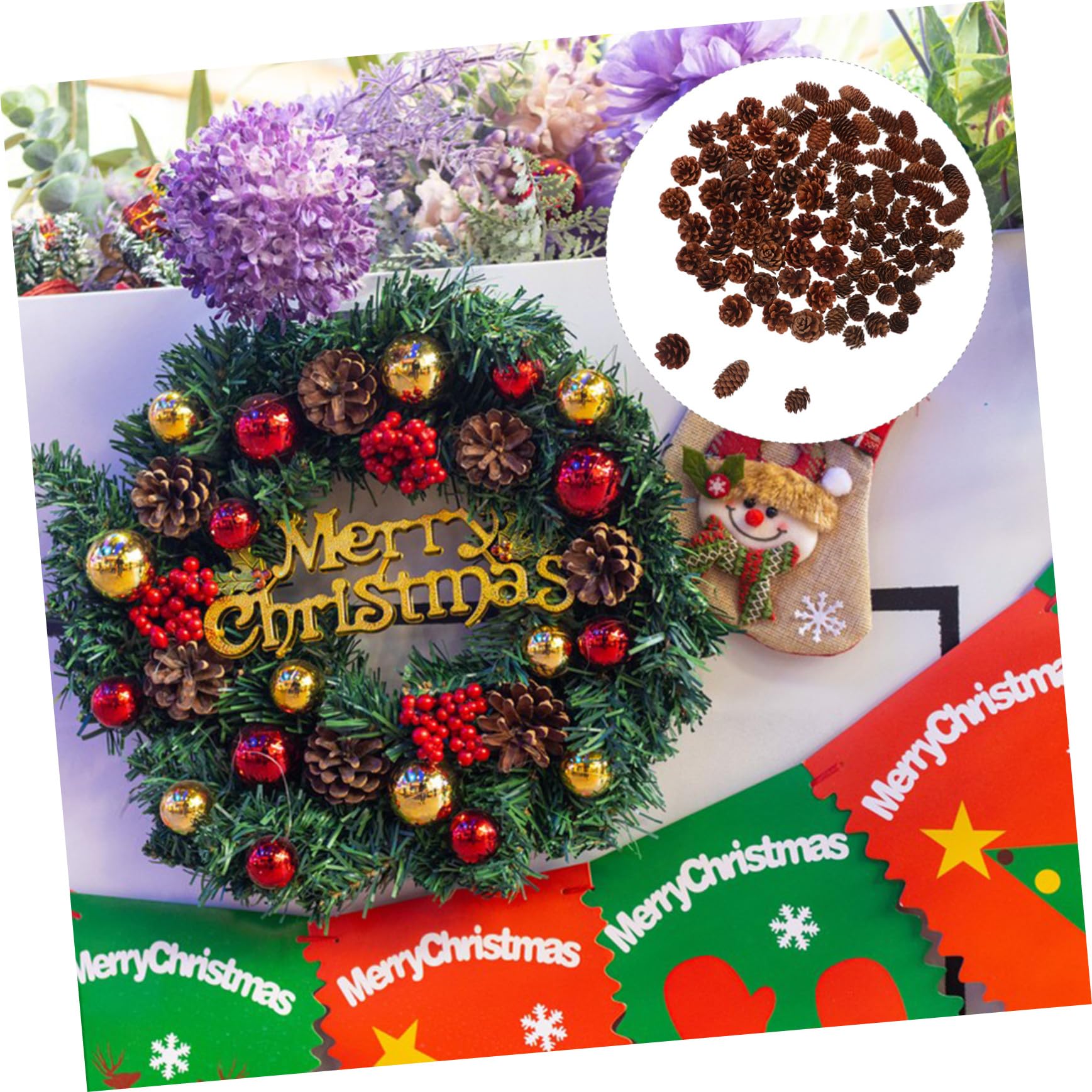 Ciieeo 120 Stück Teiliges Natürliche Mini-tannenzapfen Kleine Frostige Kiefernzapfen für Weihnachtsbaum Kranz Hochzeitsdeko Vielseitige Wiederverwendbare Winterdekoration