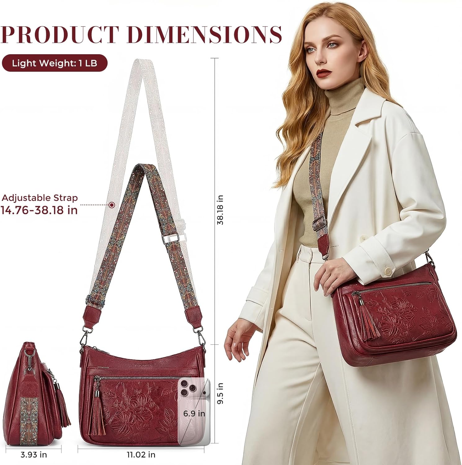 Anti theft Travel Trendy Crossbody Bags For Women Waterproof Quilted Vegan Leather Medium Crossbody Purses For Women