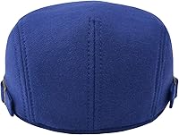 Vista 22 de VOBOOM Hombres Newsboy Cap Algodón Flat Ivy Gatsby Driving Hat Negro