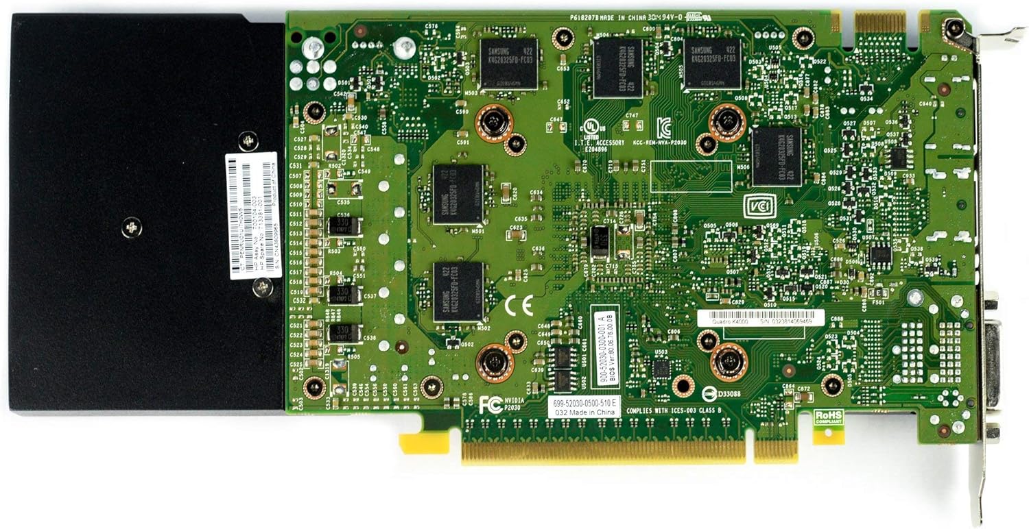 HP 713381-001 NVIDIA Quadro K4000 3GB GDDR5 PCI-e Graphics Card (Renewed)