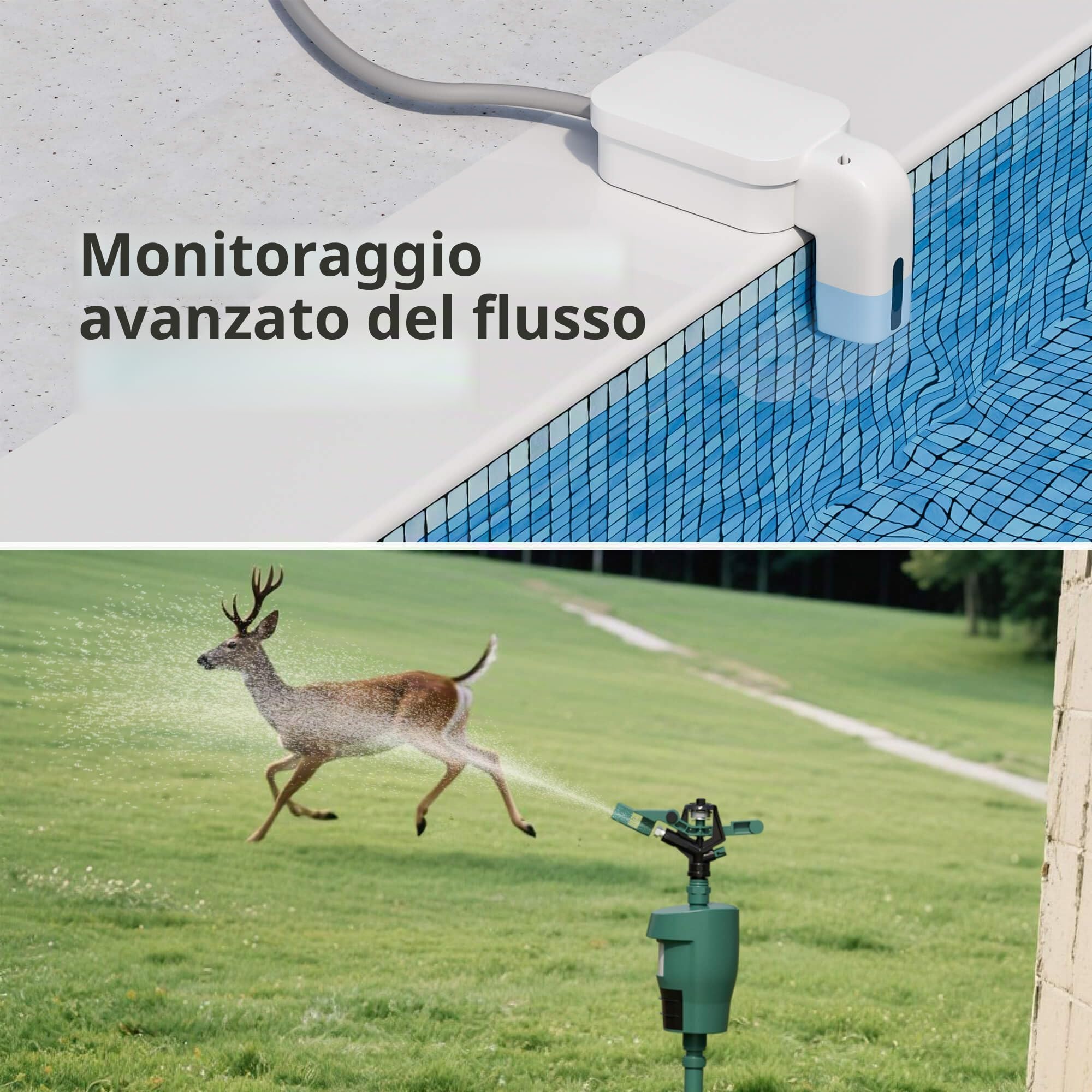 LinkTap T1 Programmatore Irrigazione 2 Vie e Gateway, Alimentazione Flex | 2 Contalitri, Irrigazione per Volume/Durata/Meteo, Rilevamento Guasti & Perdite, Antigelo, Superiore al Wi-Fi, IP66, Alexa