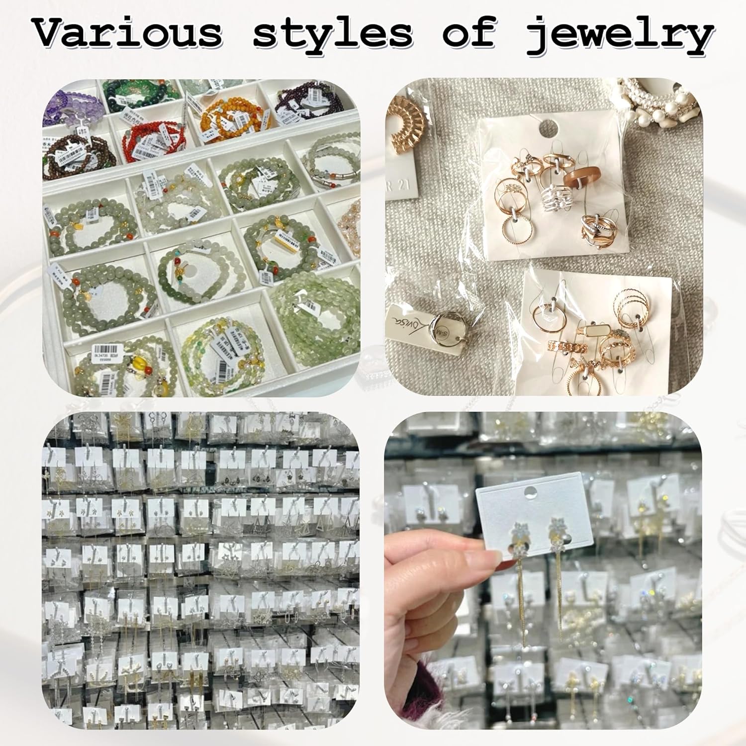 Mystery Jewelry Jar - 2Lbs, Christmas Surprise Jewelry Jar Mystery, Mixed Style Jewelry Set for Women, Assorted Necklaces, Earrings, Bracelets, Rings, Unique Birthday Gifts for Her (45-50Pcs) - Image 8