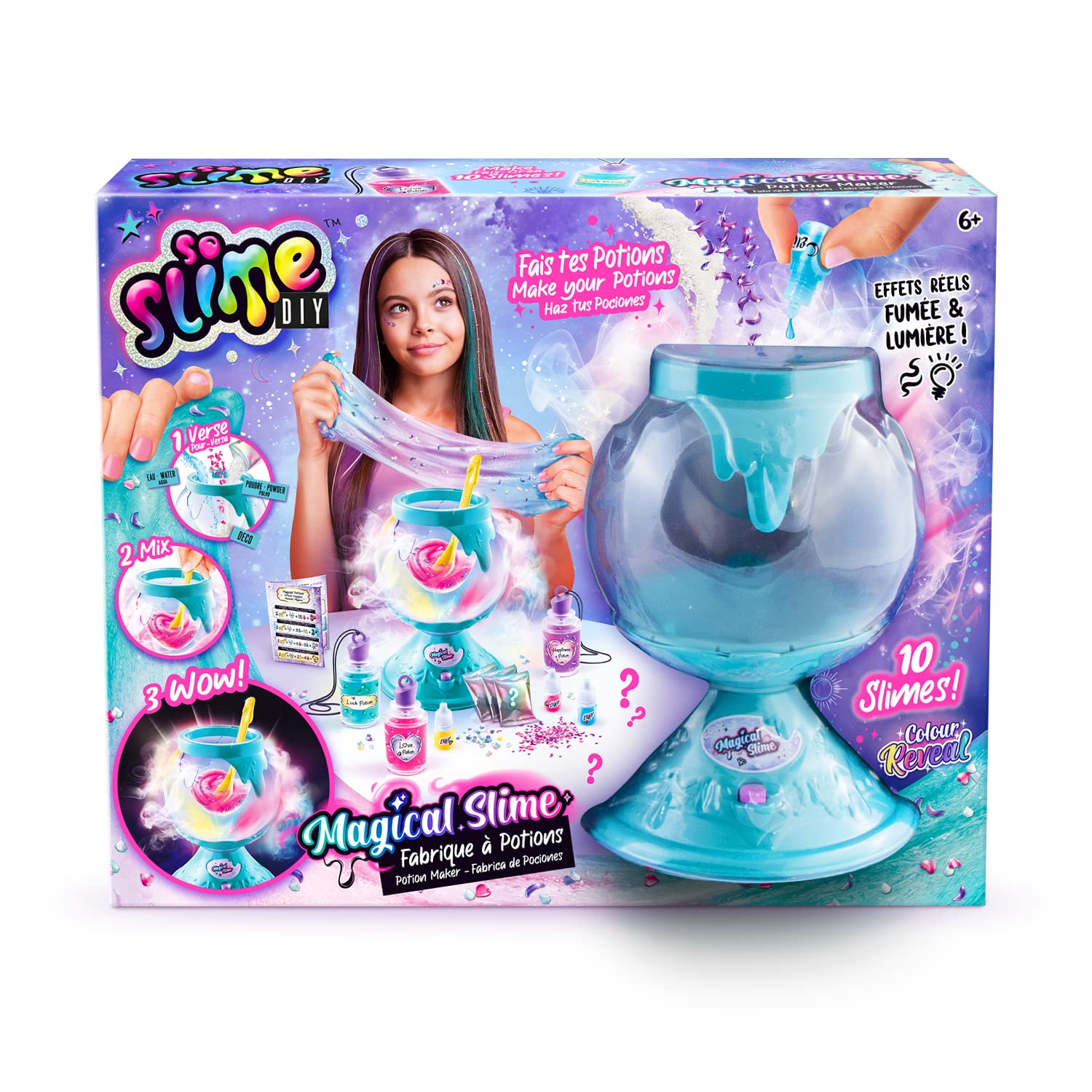 Canal Toys - So Slime - La Fabrique à Potions Magiques - Créer tes Potions avec Effets Fumées - Idée Cadeau Enfant 6 Ans + - Loisirs Créatif - Jouet Enfant Kit Slime - Activité Manuelle - SSC 196