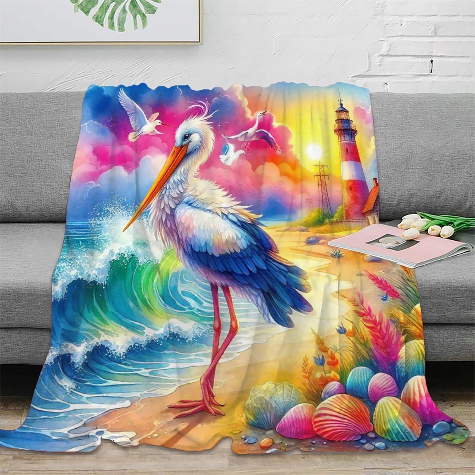 Housse de canapé phare 3D couverture douce haut de gamme en microfibre