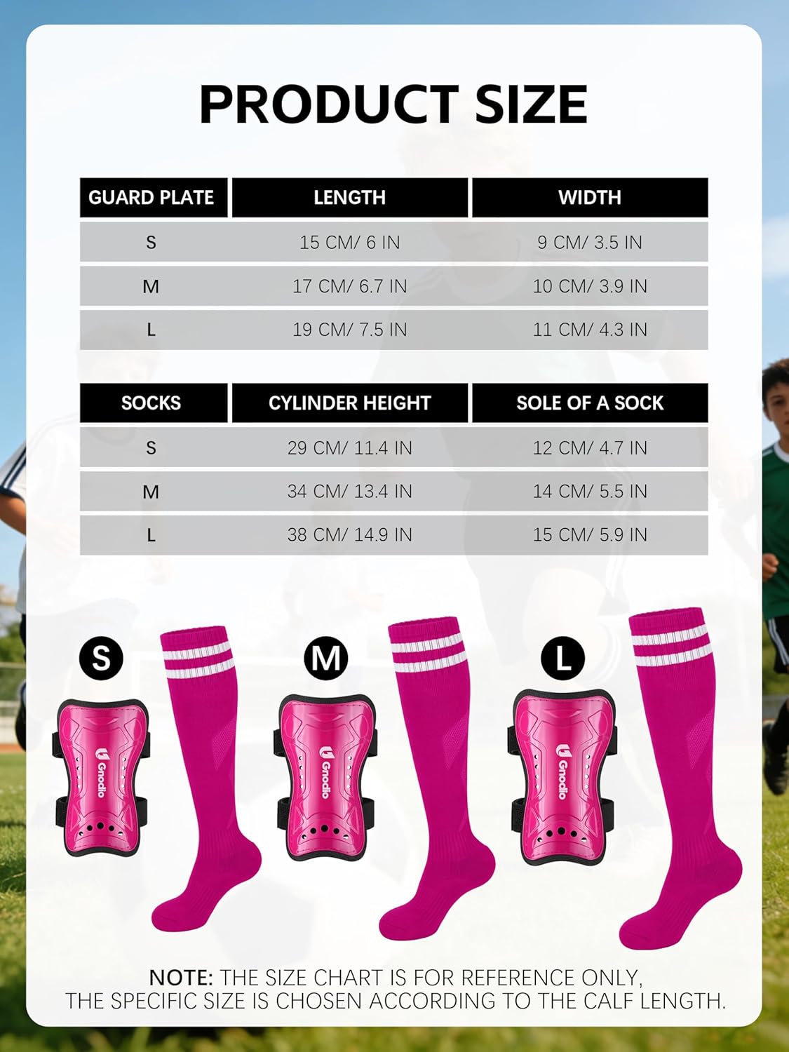Kids Soccer Shin Guards and Socks Youth Soccer Shin Pads Protective Defender Gear for 3-12 Years Old Toddler Children Teen Boys Girls - Image 2