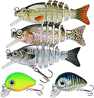 Vista 21 de TRUSCEND Easy Catch Swimmax with BKK Hooks, Magic Noisy Wiggling and Vibrating Actions for More Bites, Lifelike Fishing Lures for Bass Trout Walleye
