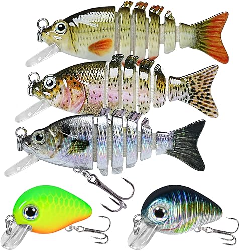 Miniatura 20 de TRUSCEND Easy Catch Swimmax with BKK Hooks, Magic Noisy Wiggling and Vibrating Actions for More Bites, Lifelike Fishing Lures for Bass Trout Walleye