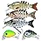 TRUSCEND Fishing Lures for Bass Trout Crappie, Multi Jointed Swimbait with Crankbaits, Slow Sinking Swimming Lures Freshwater Saltwater, Lifelike Walleye Pike Bass Lure, Fishing Gear Plugs Baits