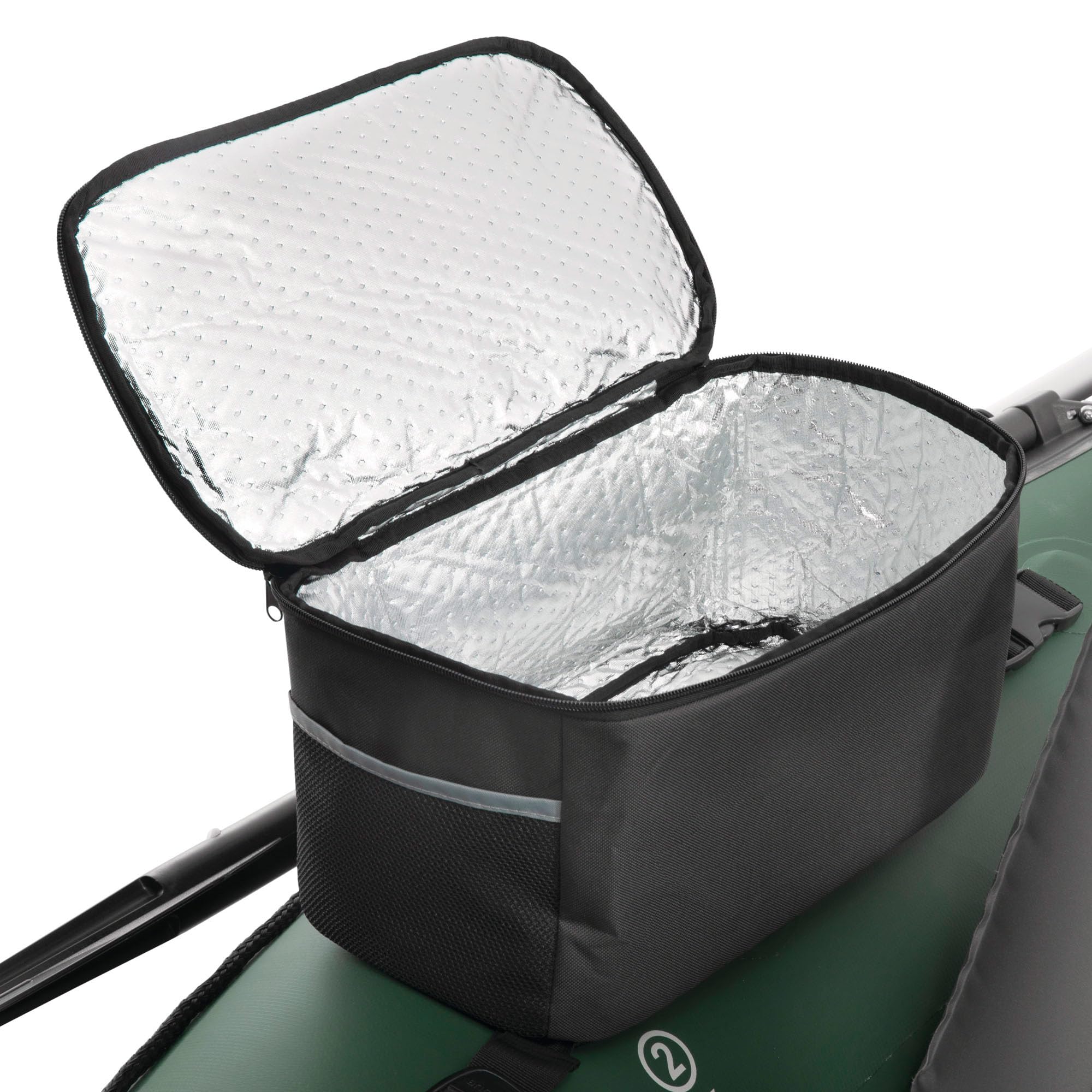 Intex Pato de Pesca Hinchable Big Catch Pro, 165x119x38 cm, Material Super-Tough, Máx. 140 kg, con remos, Hinchador, Mochila, Soportes de caña Desmontables, Red para Peces, Bolsas almacenaje (68381)