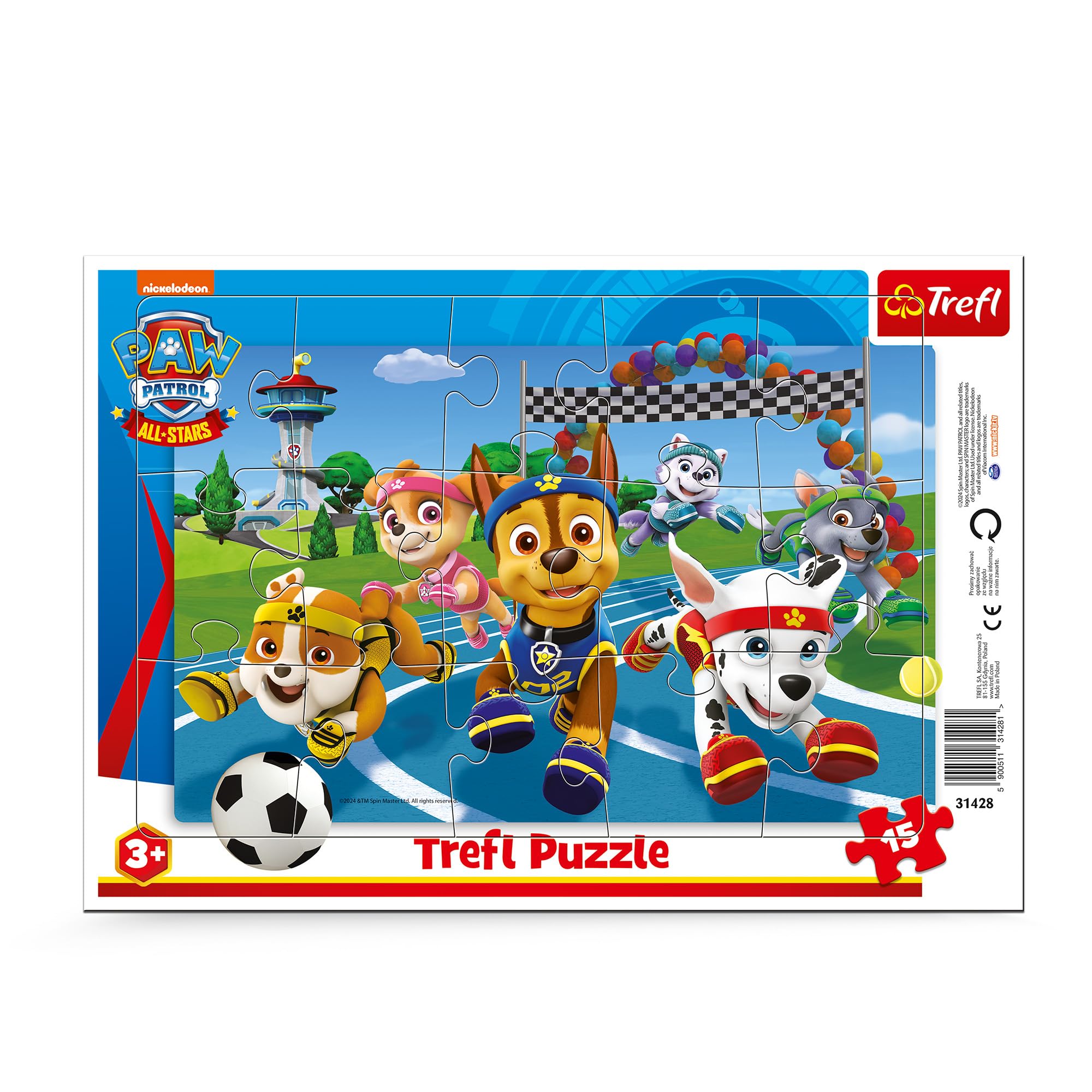 Puzzle Encadré Trefl – Pat' Patrouille, 15 Grandes Pièces Pour Enfants Dès 3 Ans