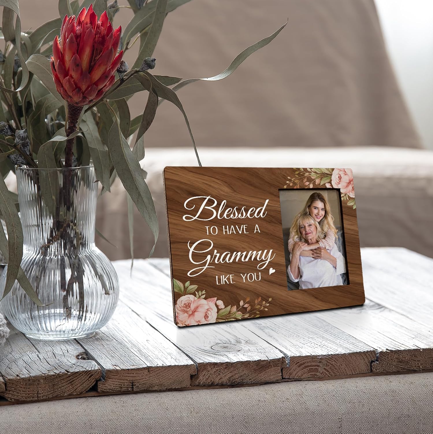 Grammy Floral 4x6 Picture Frame, Christmas Grammy Grandma Gifts image 4
