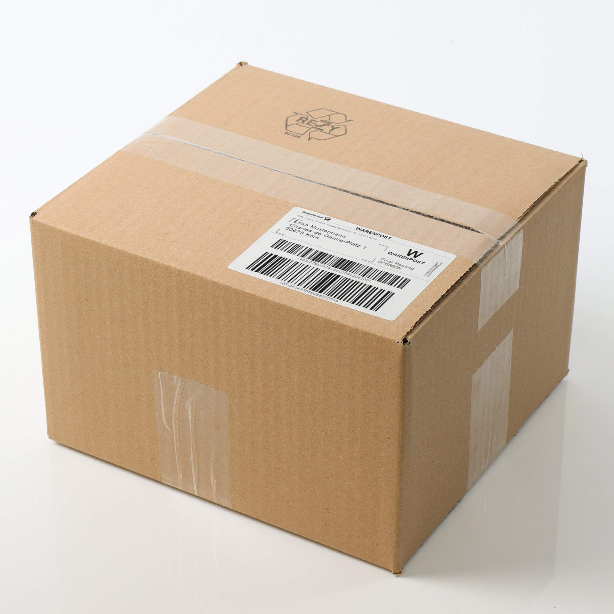 Labelident Versandetiketten für DHL Warenpost - 100 x 70 mm - 500 Thermo-Eco Papier Etiketten auf 1 Rolle/n mit 25 mm Kern, Thermoetiketten für Desktop Thermodrucker