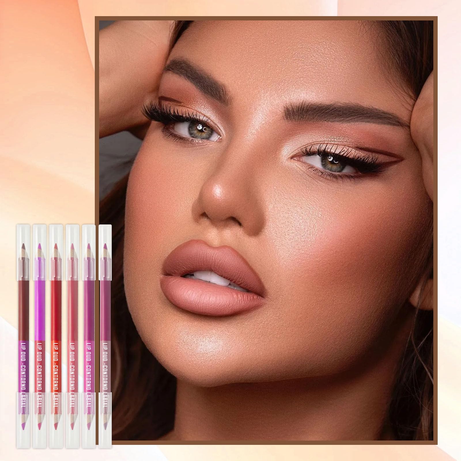 12 Colors Lip Liner Pencil, 6PCS Matte Double-Ended Lipstick - Image 4