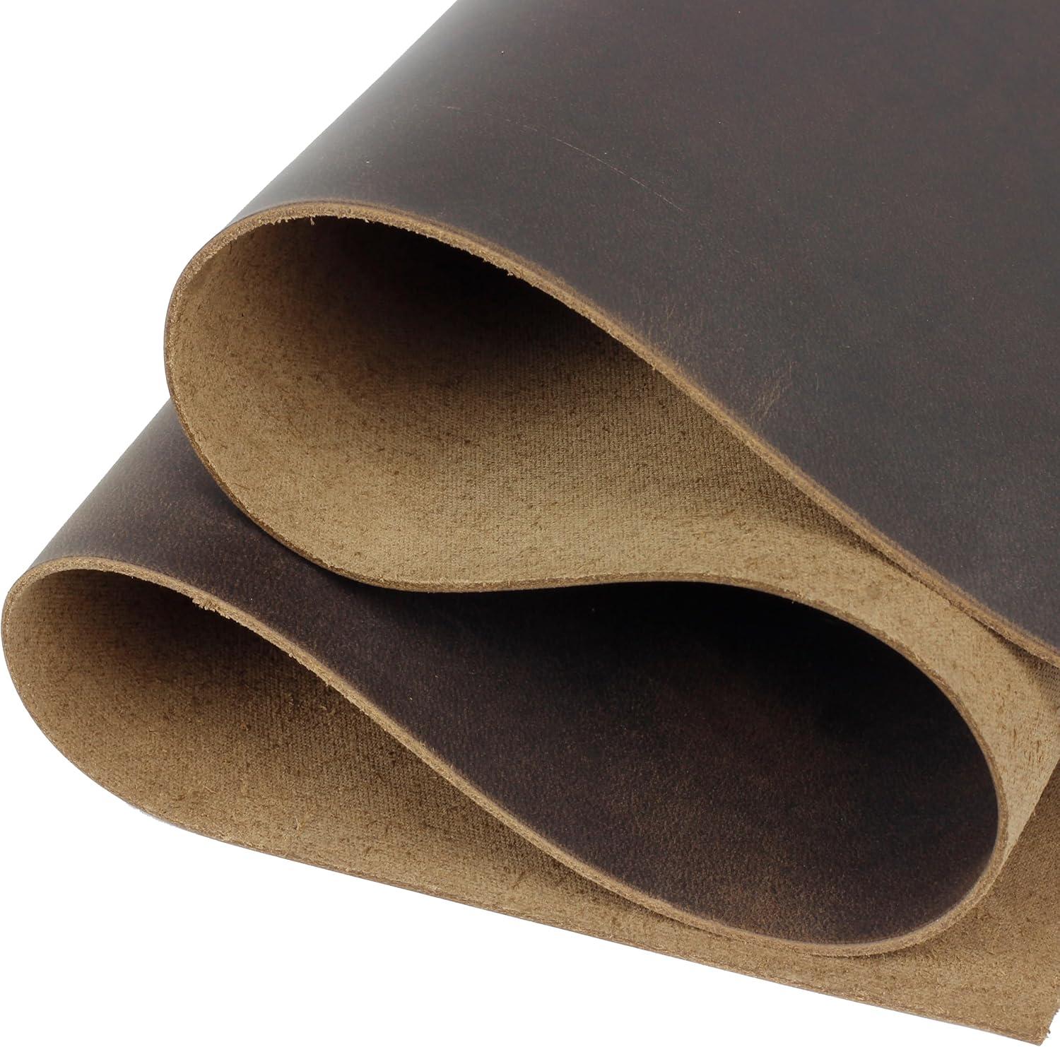Toprank Genuine Leather Sheets for Crafts 24''X12'' Precut Full Grain Leather Tooling Leather (1.6mm) Cowhide Leather Pieces Square, Sand