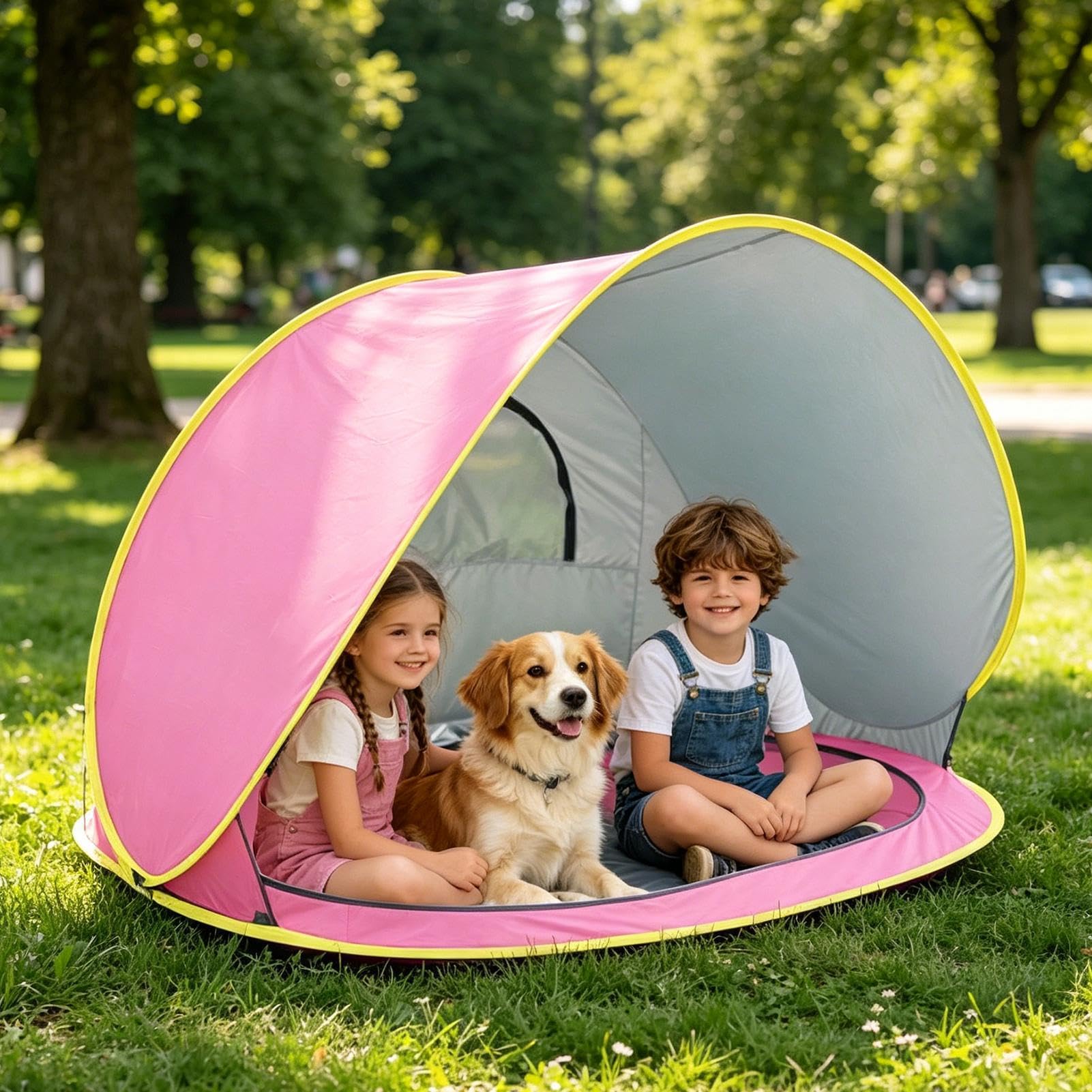Tenda Da Spiaggia Con Solare Pensilina Portatile da Esterno | Rifugio Dal Sole Per La Spiaggia per 2-3 Persone Ideale per Vacanze Estive All'Aria Aperta Viaggi Trekking Escursionismo e