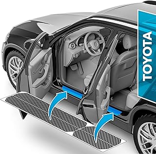 uProtect Car Door Sill Protector for Toyota Yaris Cross MXP I 2021-2025 - Protective Film Car Door Accessories Trim Paint Protection Film Carbon Black