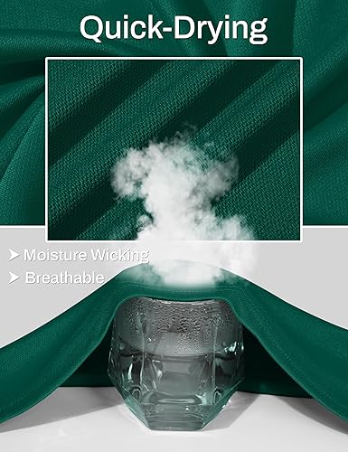 Miniatura 6 de MAGCOMSEN Camisas polo para hombre con bolsillo, manga corta, cuello de golf, secado rápido, piqué rendimiento, atlético, verano