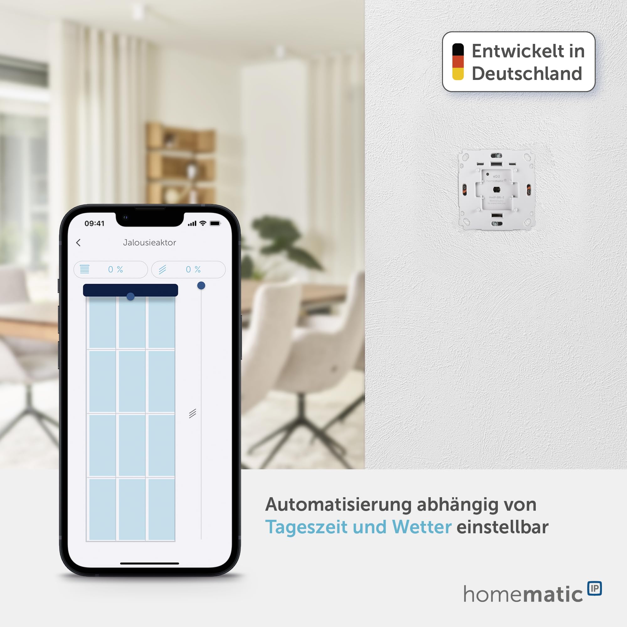 Homematic IP Smart Home Jalousieaktor für Markenschalter – Bild 2