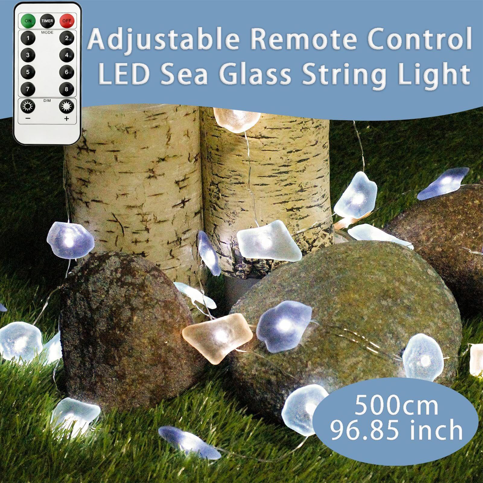Générique Ghirlanda luminosa in vetro di mare per esterni Forniture | Luci Decorative di Festa Per Casa Ufficio Appartamento Patio Giardino Balcone Ristorante Caffè Camera Sal