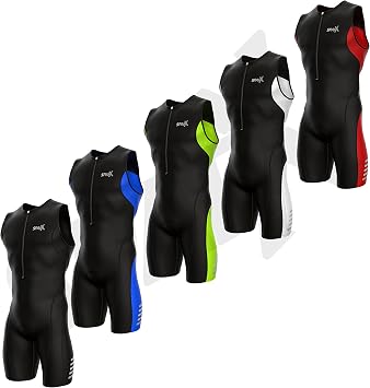 X-Large, Black/White - Sparx Mens Elite Triathlon Suit Trisuit SpeedSuit Skinsuit Swim-Bike-Run Triathlon Race Suit