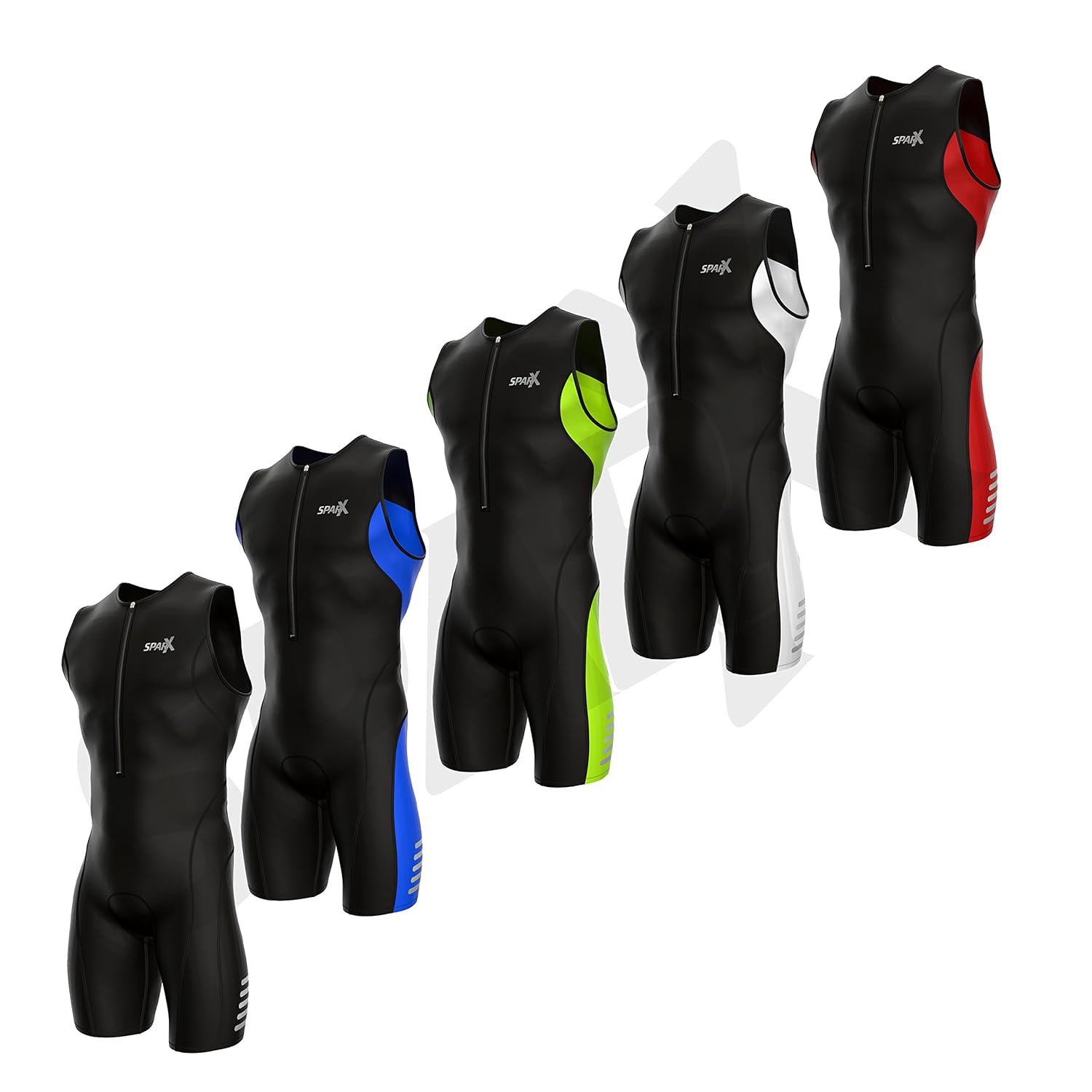 Sparx Men's Elite Triathlon Suit Trisuit SpeedSuit Skinsuit SwimBike