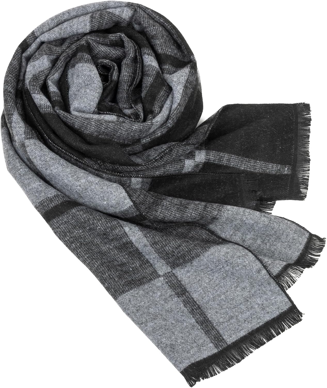 XuoAz Men's Scarf Fall Winter Plaid Scarf Warm Thick Scarves for Men
