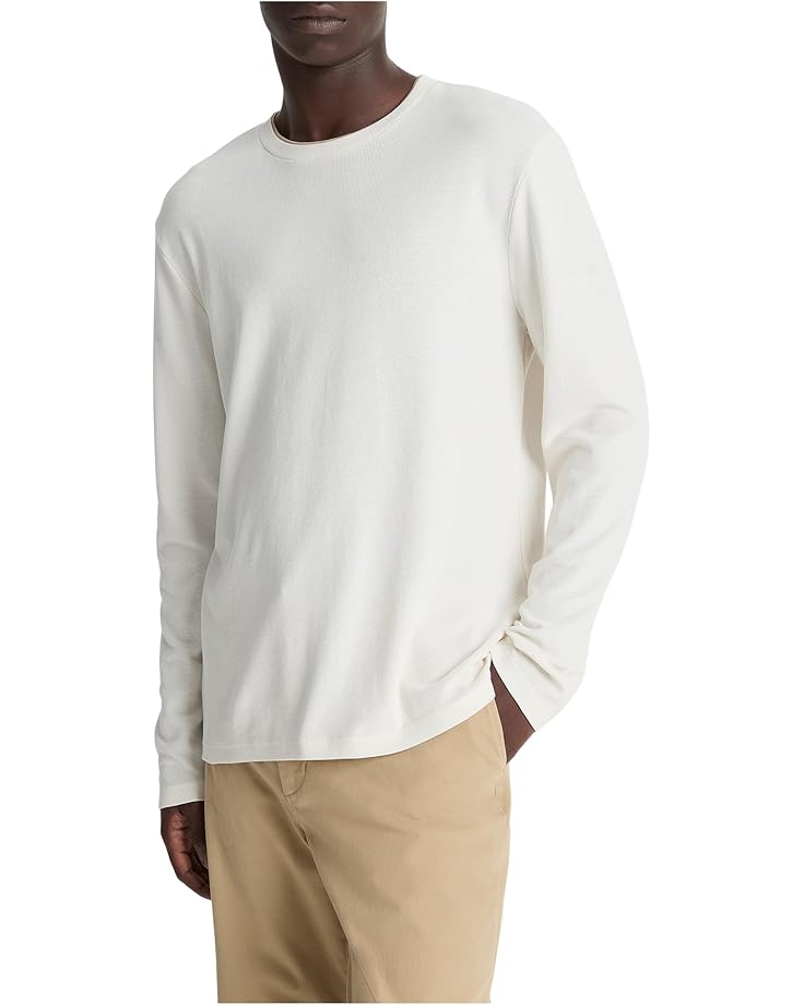 Vince Microwaffle Double Collar Long Sleeve Crew - Main View