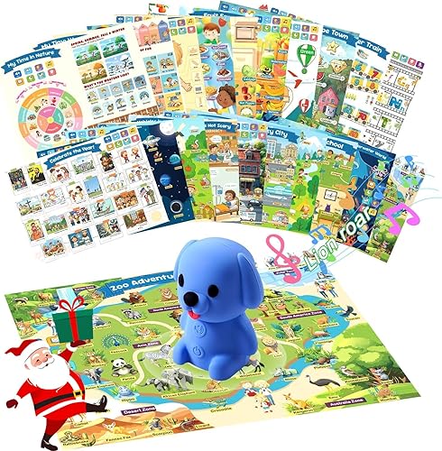 Carteles de aprendizaje interactivos con bolígrafo parlante, 20 temas, juguetes educativos para niños y niñas de 3 a 12 años que aprenden a leer