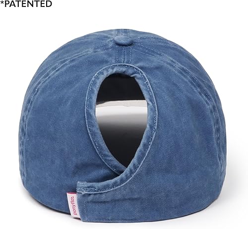 Miniatura 3 de Ponyflo Sombrero de cola de caballo de algodón, gorras de cola de caballo para mujer, diseñadas para todo tipo de cabello