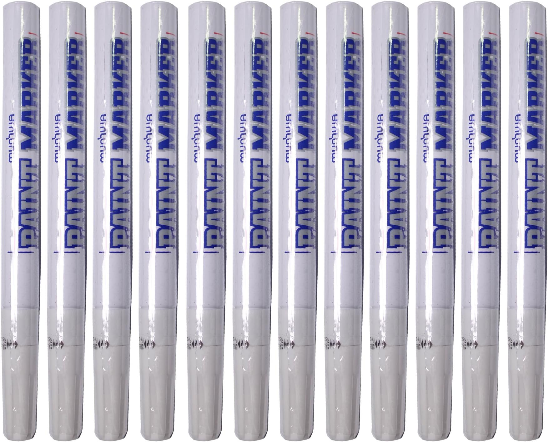 Slim Size,Fine Point Permanent Paint Marker - White - 12Count