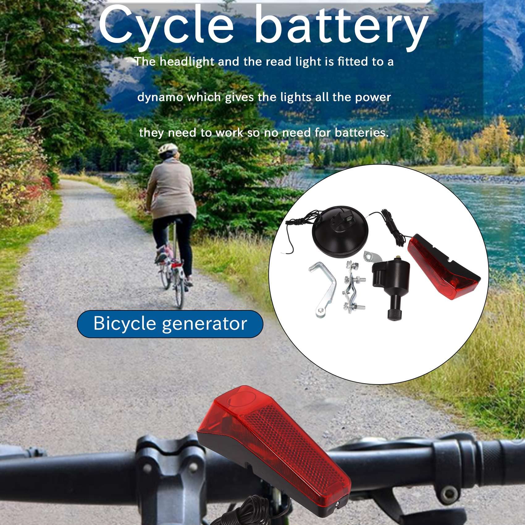 Éclairage sur garde boue arrière vélo avec LED Éclairage sur garde boue arrière vélo avec LED
