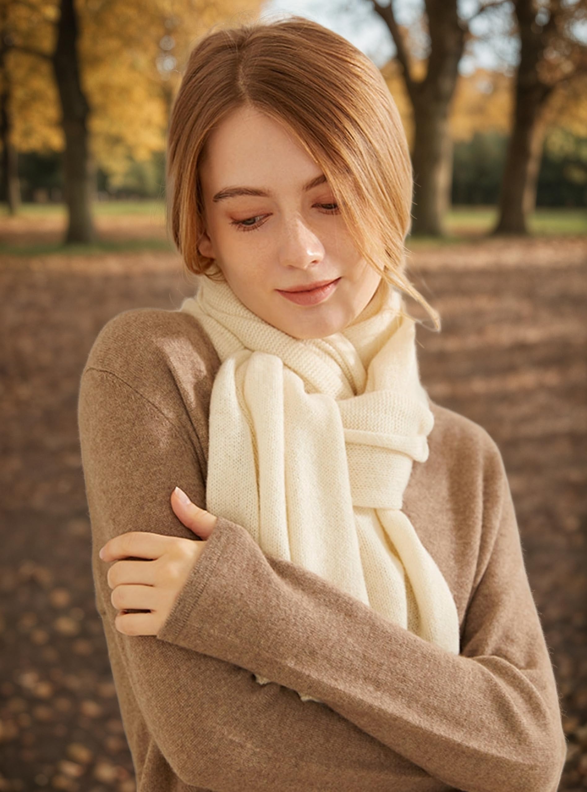 Kaschmir Yak-Wolle und Lamm-Wolle luftig Strick-Schal Winter-Schal für Damen und Herren