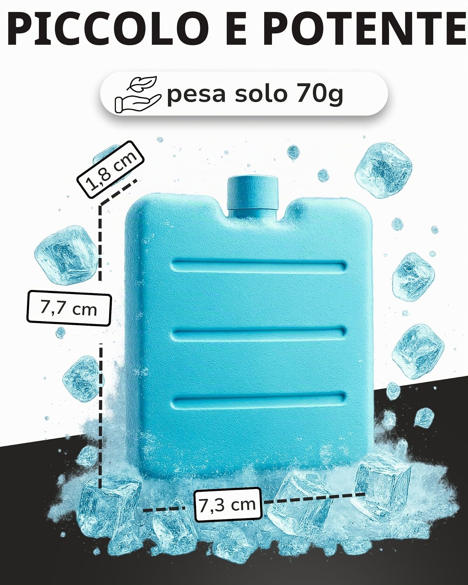 ToCi Piccoli Fresco Batterie in Blu, Rosa e Verde | Mini Fresco-Elementi Riflettenti per la Borsa frigo | Fresco-Batteria per Il Contenitore per Il Pranzo