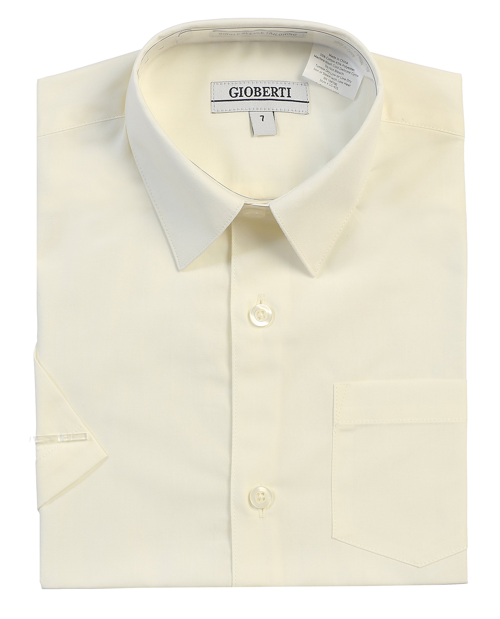 Gioberti Camisa de vestir de manga corta para niño